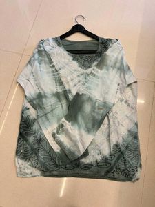 Green Embroidered Top