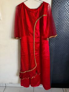 Red Embellished Gown