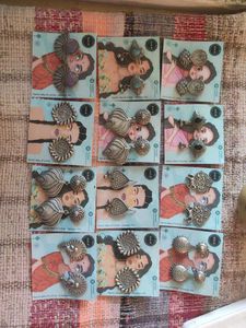 Narai Silver Tone Drop Earrings