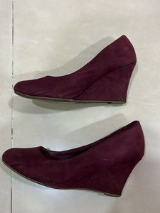 Burgundy Wedge Heels