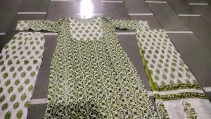 Premium Quality Cotton Kurta Pant Dupatta Set