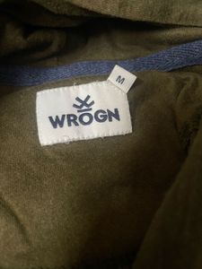 Used Wrogn Hooded T-Shirt | Olive Green | Oversize