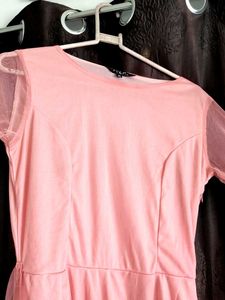 Pink Fit &amp; Flare Dress