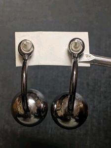 Stylish Dual Ball Statement Earrings – Used, Good