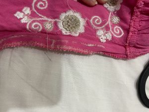 Ethnic Gown Rose Pink Colour