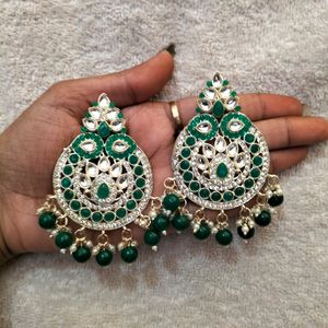 Traditional Green Earrings