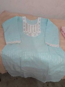 Blue And Pink Kurta