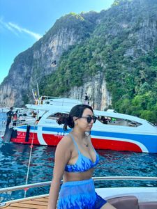 Blue Bikini  3 Piece Set