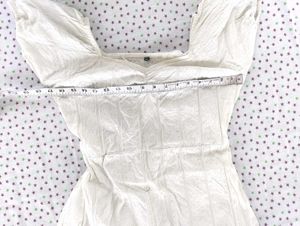 White Crinkled Dress