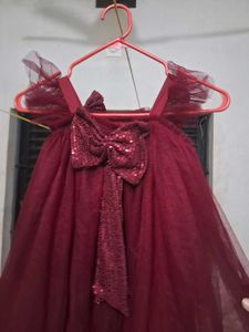 Cute Burgundy Party Dress