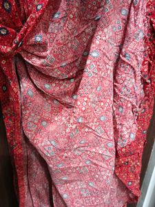 Red Printed Naira Kurta