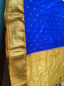 Navy blue pattu saree