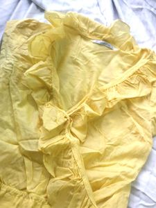 Ruffled Yellow Top