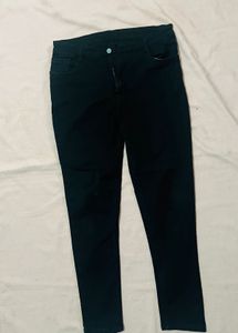 Black Skinny High Rise Waist Fit Jeans Denim