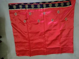 Orange Embroidery Saree