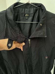 Elegant Black Trench Coat-water resistant