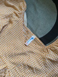 Cute Gingham Peplum Top