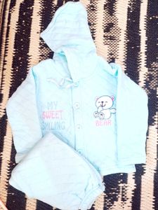 Baby Blue Woolen Set