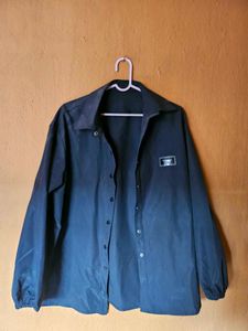 Oversized Black Button-Down Shirt