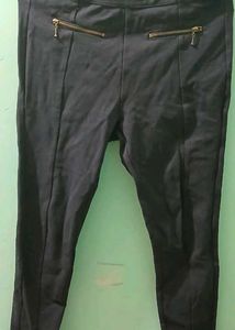 Blue Pants with Zipper Pockets