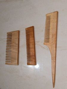 Wooden Hair Comb Set