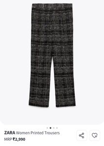 Zara Tweed look Trousers