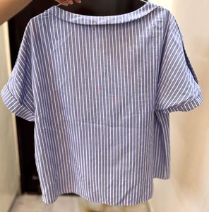 Blue Striped Blouse
