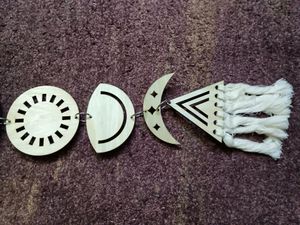 Moon Phases Wooden Wall Hanging