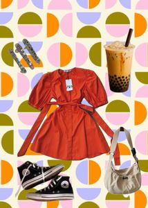 Zara Orange Mini Dress