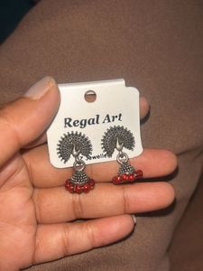 Regal Art Peacock Jhumka Earrings
