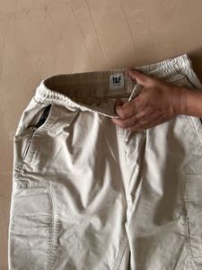 Comfy Beige Utility Cargo Pants - Drawstring Waist