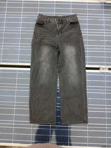 Wide Leg Black Denim Jeans