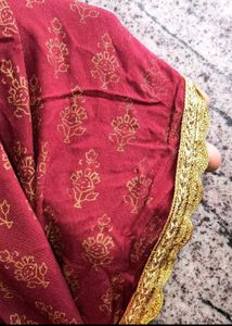 Burgundy Dress Dupatta