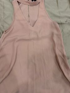 Blush Choker Neck Dress