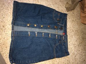 Button Up Denim Skirt