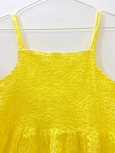 Halter Neck Yellow Dress