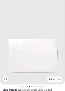 White Lino Perros Purse Clutch Bag Slingbag