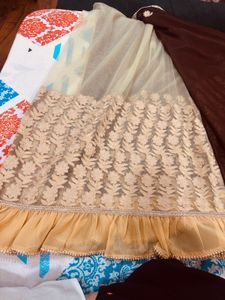 Elegant saree with bouquet style blouse