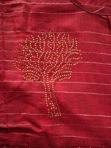 Maroon Colour Dress With Stone Work