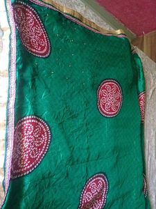 BHANDHEJ SAREE WITH BLOUSE