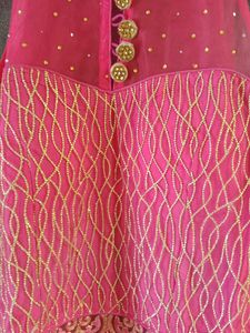 Pink &amp; Gold Embellished Dress