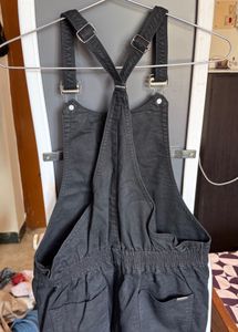 Black Denim Overalls Dungarees