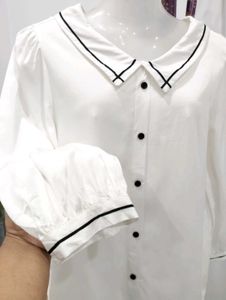 White Peter Pan Collar Blouse