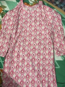 Pink Printed Kurta