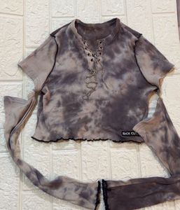 Detachable Sleeves Y2K Crop Top