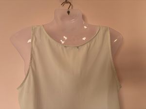 White Sleeveless Transparent Top