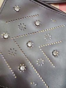 Brown Embellished Crossbody Bag