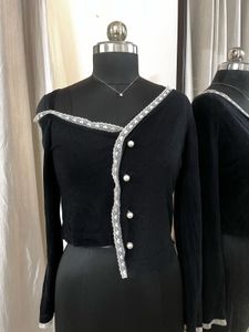 Black Korean Lace Top