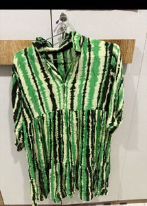 Green Striped Dress