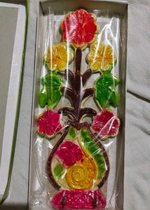 Vintage Floral Ceramic Wall Hanging